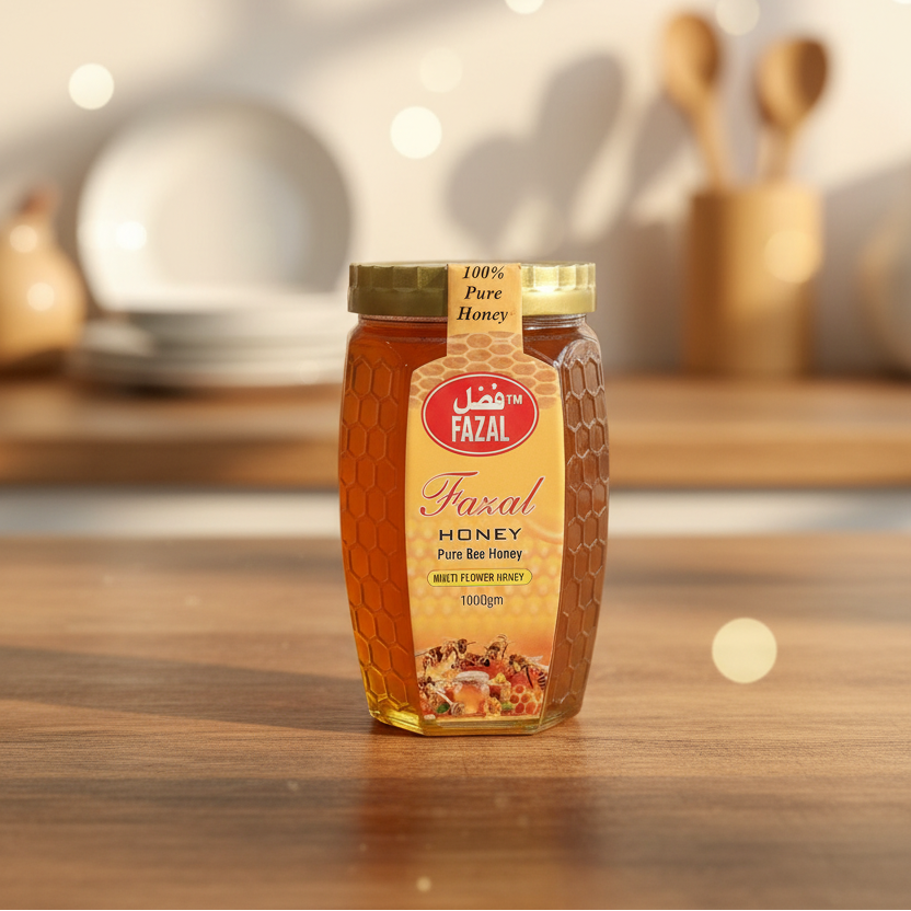 Fazal Honey 1000gm with Kitchen Background